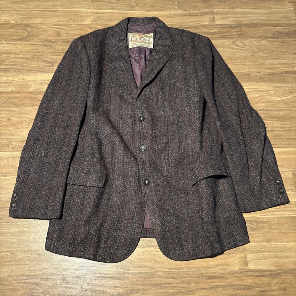 Harris Tweed Kencrest Kennedy's Sport Jacket Blazer Vintage Wool Multicolor L